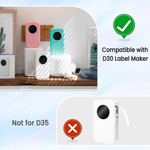 شريط Memoking D30 المستمر غير المقطوع - شريط صانع ملصقات صغير للملصقات الحرارية D30 باللون الأبيض، 3 لفات in Kuwait