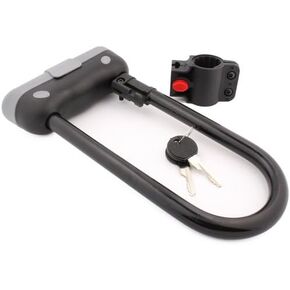 Tuff Bro Heavy Duty 14mm U Bar Bike Lock Anti-theft Bicycle U Lock with Mount Bracket & 2 Keys