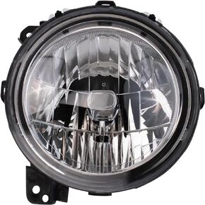 TRQ Left Headlight Compatible with 2020-2023 Jeep Gladiator 2018-2023 Wrangler