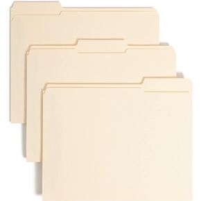 مجلد ملفات Smead Fastener مع مثبتات SafeSHIELD®، 2 مثبتات، علامة تبويب مقواة 1/3 قطع، حجم الحروف، مانيلا، 50 لكل صندوق (14555)