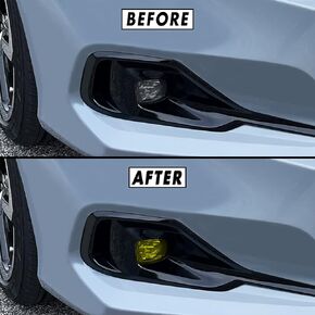 SlickMod Brand 20% Dark Smoke PreCut Vinyl for 2018-2022 Honda Accord Headlight & Foglight - High Performance PVC Film, Gloss Surface, Water Resistant, Indoor & Outdoor, Permanent