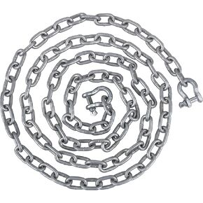 VEVOR Anchor Chain, 10' x 5/16" Galvanized Anchor Chain, Boat Anchor Chain with 3/8" Galvanized Shackles and 6" Extended Anchor Lead Chain, Works with Different Anchors, Anchor Chains for Boats