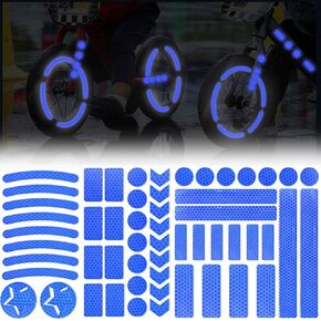 Leasinder 55 Pcs Reflective Stickers for Helmet Bicycle Reflective Tape Night Safety Stickers Decals for Motorcycle, Helmets, Bike, Strollers, Wheelchairs, Scooter, Wheelchairs (White)