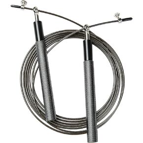 Speed Skipping Rope Adjustable Jumping Rope with Aluminium Alloy Handle and Ball Bearing Tangle-Free Exercise Rope for Home Exercise & Slim Body , Cross Fit Training, Fitness, Exercis Ideal for Aerobic Exercise