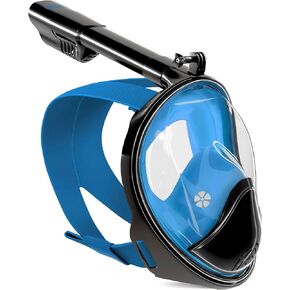 Full Face Snorkel Mask - Snorkeling Gear for Adults and Kids - Diving Mask with 180° Panoramic Viewing - Anti Fog & Anti Leak Scuba Mask, S/M, L/XL, XS