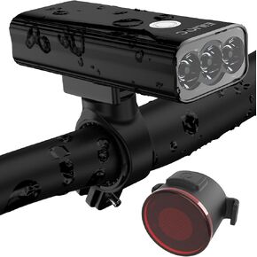 Bike Lights for Night Riding,6400 mAh Bicycle Light Front and Rear USB Rechargeable Bike Headlight and Tail Light Set,Super Bright 1200 Lumen Led Safety Light Accessories for Road and MTB