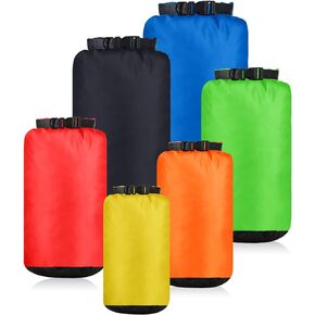 6 Pcs Waterproof Dry Bag Sack Lightweight Outdoor Dry Bags 35 L, 20 L, 15 L, 10 L, 5 L, 3 L Waterproof Boat Bag for Kayaking, Backpacking, Hiking, Camping Rafting(Black)