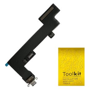 TPhaelay Dock Connector Replacement Compatible with iPad Air 4 4th/ 5 5th Gen 10.9 inch Charging Port Replacement Assembly Flex Cable(Black)