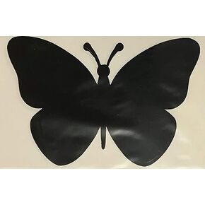 Retractable Screen Door Decals (Stickers) - 5 per Package - Keep Children Safe - Alert Birds, Dogs, Kids - Warn, Protect, Window Safety - Butterfly (Black)