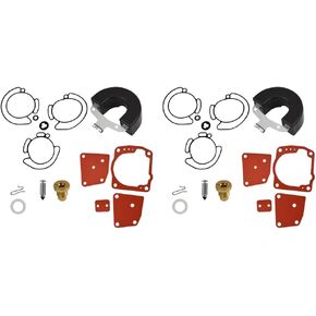 labwork New Carb Rebuild Repair Kit with Float Replacement for Johnson Evinrude V4 & V6,60 & 90 Degree 90 100 105 115 150 175 HP Carburetor Pack of 2
