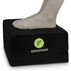 ErgoFoam XL Foot Rest for Under Desk at Work For Stools & High Chairs Chiropractor-Endorsed 2in1 Adjustable Under Desk Footrest Ergonomic High-Density Compression-Resistant Foam Nonslip Desk Foot Rest