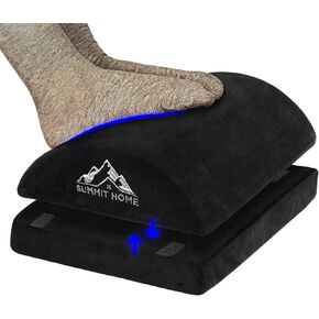 Ergonomic Under Desk Foot Rest for Office Use – Adjustable Height Memory Foam Foot Stool Under Desk for Office Chair, Gaming Chair, Home & Car – for Back, Knee, Hip & Foot Pain Relief