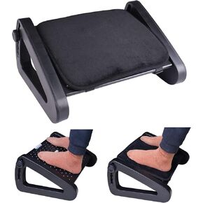Scalebeard Foot Rest for Under Desk at Work with Removable Soft Foam Cushion,6 Height Adjustable Foot Rest with Massage Texture and Roller for Home, Office, School(Upgrade)