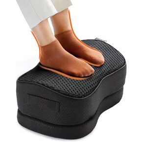 ErGear Foot Rest for Under Desk at Work - Adjustable Foot Rest with Breathable Washable Cover, Ergonomic Memory Foam Foot Rest for Home, Office Footrest of Latex-Like Slow-Bouncing Memory Sponge