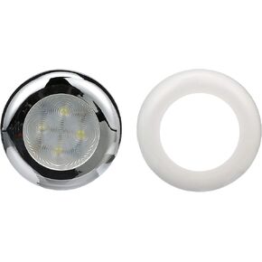 ضوء داخلي LED من Seachoice مزود بإطار كروم/أبيض