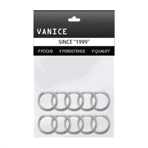 VANICE 10 Pcs Pedal Washers, Thickness Stainless Steel Replacement Silver for Moutain Bike Road Bicycle