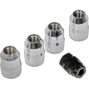 Dorman 711-221 Wheel Nut Lock Chrome Acorn Lock 1/2-20 Compatible with Select Models, 4 Pack