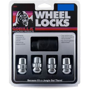 Gorilla Automotive Products 38431XL Chrome Wheel Lock, Set of 4 (Seat 12mm x 1.50 Thread Size)