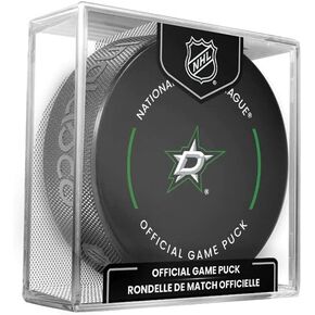 Dallas Stars Official Game Hockey Puck with Holder