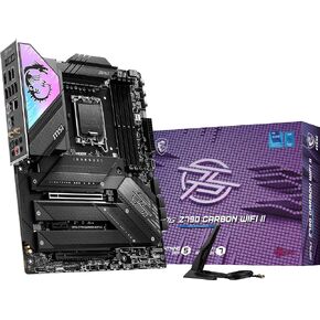 MSI MPG Z790 Carbon WiFi II Gaming Motherboard (Supports 12th/13th/14th Gen Intel Processors, LGA 1700, DDR5, PCIe 5.0, M.2, 2.5Gbps LAN, USB 3.2 Gen2, Wi-Fi 7, ATX)