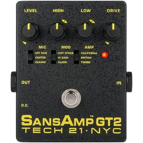 Tech 21 SansAmp GT2 Tube Amp Emulator Pedal