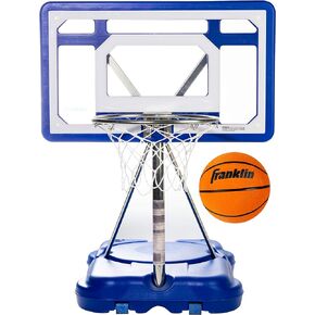Franklin Sports Pool Basketball Hoop - Waterproof Mini Basketball Hoop for Poolside - Portable 30" Kids Basketball Hoop - Steel Construction - All Ages