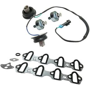 Knock Sensor Harness Intake Manifold Gasket Kit for Chevy Avalanche 1500 Base 2002-2005, Silverado 1500 SS 2003-2006, for Cadillac Escalade Base 2002-2006 MS98016T, KS116
