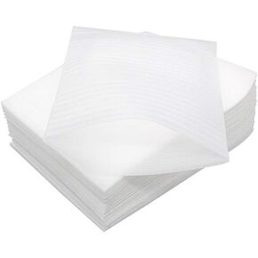 Ericotry 100 Pcs 4 X 6in Foam Wrap Sheets Cushioning Foam Pouches Moving Wrap Foam Packing Sheets to Protect Small Items and Glassware Moving and Packing Supplies (White)