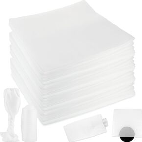 100 Pcs 16" x 16" Cushion Foam Pouches Moving and Packing Supplies Foam Packing Pouches for Shipping and Storing Foam Wrap Pouches for Dishes, Glasses, Mug, Plate Transportation and Storage