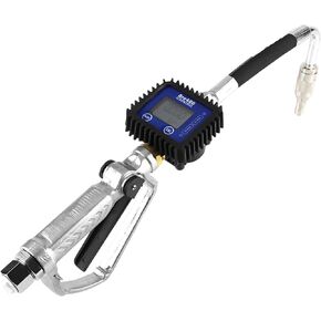 Digital Oil Control Valve Meter Nozzle, 1-35 L/min LCD Displays 1500Psi 100Bar Heavy Duty Lubricant Nozzle Gun Fueling Nozzle with Flow Meter with Low Battery Warning for