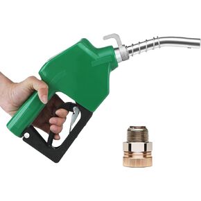 VEVOR Automatic Fuel Nozzle, 3/4" NPT Inlet Thread & 13/16" Spout, 11 GPM Max Flow Rate, Auto Shut Off, Aluminum & PVC Gas Pump Handle with 360° Swivel for Gasoline Diesel Kerosene Biodiesel Refilling