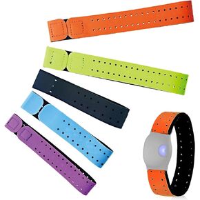 5pcs Replacement Heart Rate Monitor Bands, 0.8x13.8in 5 Colors Soft Heart Rate Strap Adjustable Armband Strap Heart Rate Monitor Band for OTF Beat Heart Rate Sensor,and for Theory Fitness