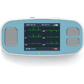 EMAY 6L Portable ECG Monitor | Record ECG and Heart Rate in 6 Channels | Compatible with Smartphone and PC | No Subscription Required