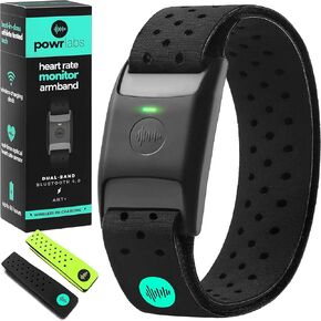 Powr Labs Bluetooth Heart Rate Monitor Armband - ANT Heart Rate Monitor, Armband Heart Rate Monitor For Wrist Bluetooth Wrist Heart Rate Monitor Works with Peloton Polar Wahoo Whoop Strava Garmin Apps