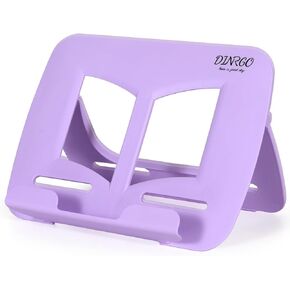 dinrgo Book Stand Portable Book Holders Waterproof Book Stand for Reading Lightweight Book Holders for Desk Kids Cookbook Stand Book Tray Book Rest Recipe- Hands Free (Blue 11.82" *8.26")