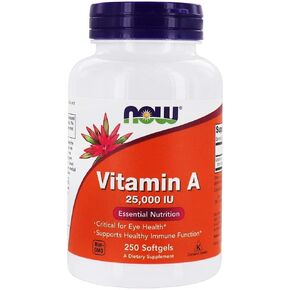 Now Foods: Vitamin A Essential Nutrition 25000 IU, 250 sgels