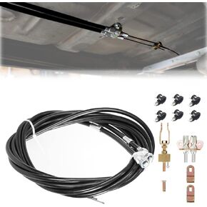 Boeeda Universal 110" Parking Brake Cable Kit Compatible with Lokar Floor Mount Units/Disc or Drum Brakes Wilwood Replaces# 330-9371 140-14415-R