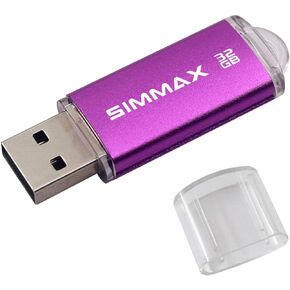 SIMMAX 32GB Memory Stick USB 2.0 Flash Drives Swivel Thumb Drive Pen Drive (32GB Purple)
