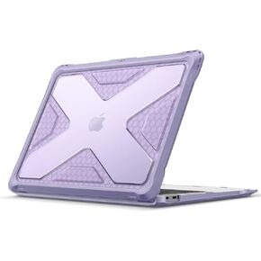 Fintie Case for MacBook Air 13 Inch A2337 (M1) / A2179 / A1932 (2018-2021 2022 Release) - Heavy Duty Hard Shell Case Cover with TPU Bumper for MacBook Air 13 Retina Display with Touch ID, Blue