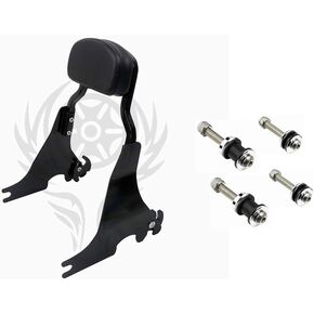 Detachable Sissybar Fits for Harley Sportster XL 1200/ Iron 883/ Forty-Eight/Seventy-Two Chop Style 2004-2022 (Gloss Black)