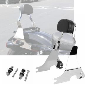 Detachable Sissybar Fits for Harley Sportster XL 1200/ Iron 883/ Forty-Eight/Seventy-Two Chop Style 2004-2022 (Gloss Black)