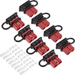 Aupoko 50A Battery Quick Wire Harness Plug Kit for 6-12 Gauge Cables, 12V-36V Battery Quick Connect Disconnect Set for Car Bike ATV Winches Lifts Motors More(8Pack Red)