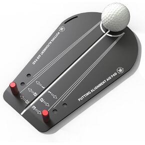Golf Putting Alignment Aid Pad,1-3 Yards Option Putter Trainer to Quickly Improve Your Putting Level, Golf Practice Equipment for Indoor and Outdoor Use,Golf Gift Accessories for Everyone