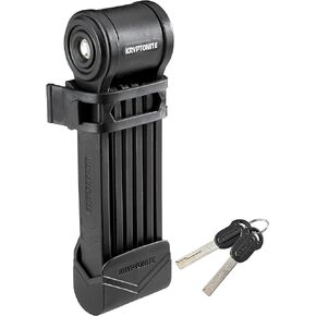 Kryptonite Keeper Folding Bike Lock, 2.75FT/3.25 FT Long Compact Lightweight High Security Anti-Theft Foldable Bicycle Lock with 2 Keys and Mount for E-Bikes Scooter Road Mountain Bike