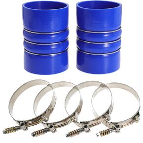 Silicone Charge Air Cooler Hump Hose Boot Set 4" X 6" 4 inch with T Bolt Clamp Blue