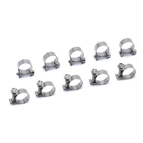 HPS Performance #16 Stainless Steel 3/8" Fuel Injection Hose Clamps 10pc Pack (14mm - 16mm) (FIC-14x10)