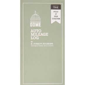 Dome(R) Auto Mileage Log, Card Stock Cover, 3 1/4in. x 6 1/4in., Gray
