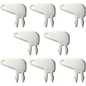 8PCS 8H-5306 CAT Master Disconnect Key 8398 Compatible with Caterpillar and Older Ignitions