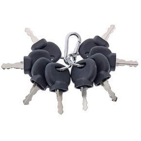 JEENDA 8PCS Ignition Keys 14707 5755124 8035807 8U-9569 14603 for Hamm Bomag Volvo Bobcat Caterpillar JCB New Holland Dynapac Terex Skytrak