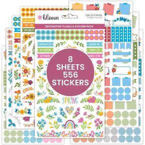 bloom daily planners New Engagement/Wedding Planning Stickers Variety Pack - 6 Sheets, 390+ Hand-Dawn Illustrations and Phrases Per Pack